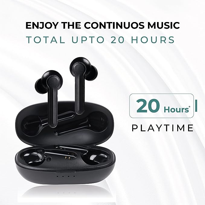 HAMMER Solo 3.0 True Wireless in Ear Earbuds (TWS Earbuds) with Mic Bluetooth Earbuds with Total 20 Hrs Playtime, Voice Assistant, Auto Paired Technology, Smart Touch Controls, (Black) HAMMER Solo 3.0 True Wireless in Ear Earbuds (TWS Earbuds) with Mic Bluetooth Earbuds with Total 20 Hrs Playtime, Voice Assistant, Auto Paired Technology, Smart Touch Controls, (Black)